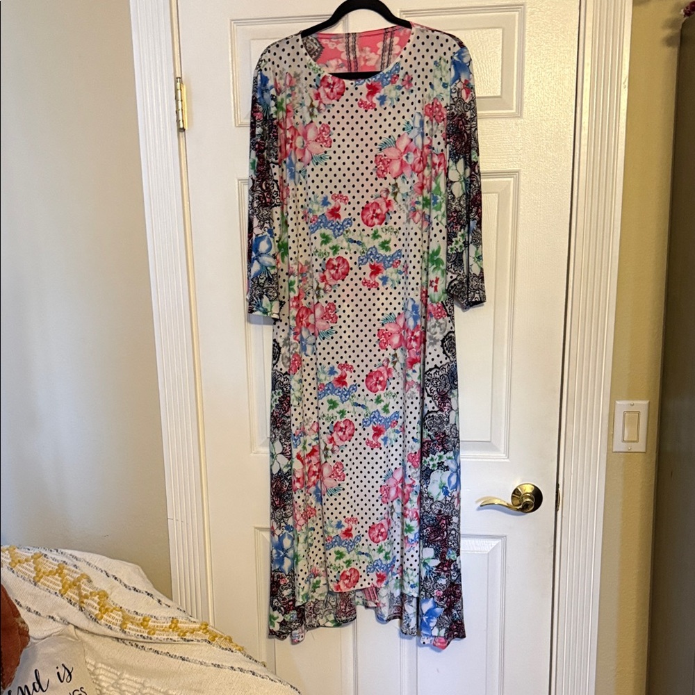 Floral Multicolor Women's Dress